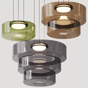 Modern Creative Round Glass Pendant Light 3 floors of high-end chandeliers